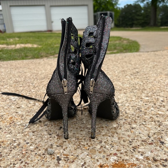 Steve Madden | “Fantasize” Lace-Up Peep Toe Pumps - Picture 5 of 10